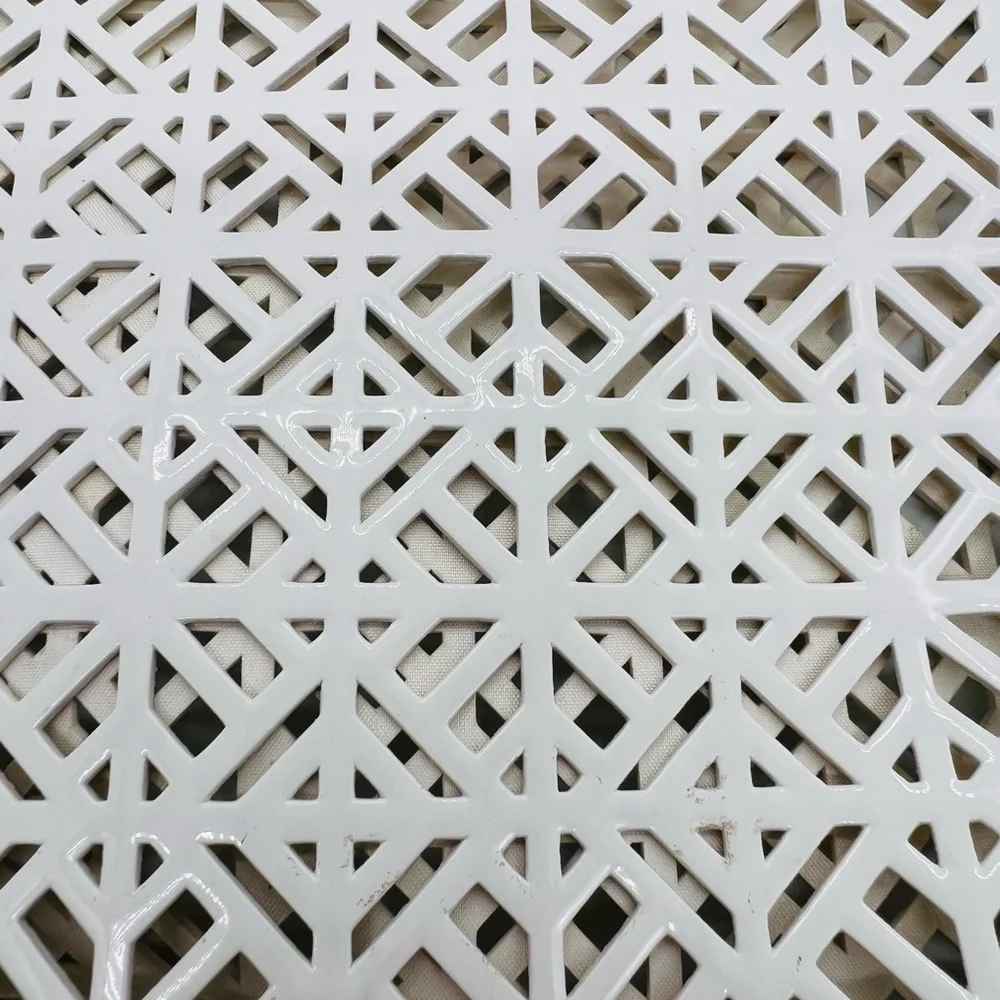 Tory Burch white geometric laser cut out tote bag